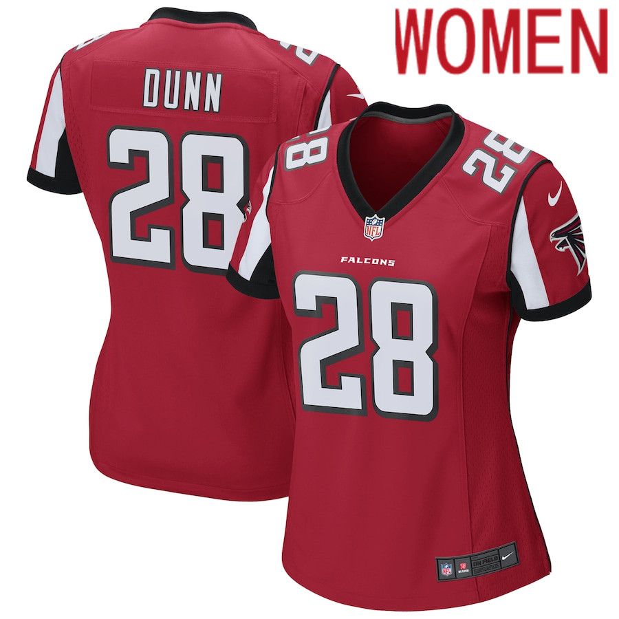 Women Atlanta Falcons 28 Warrick Dunn Nike Red Retired Player Game NFL Jersey